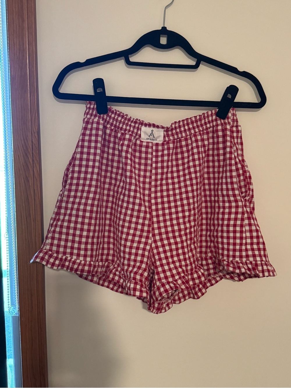 Red Gingham Women's Lounge Shorts